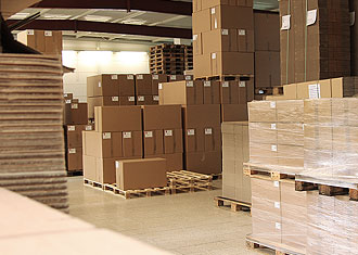 Rohstofflager für Verpackungsmaterial